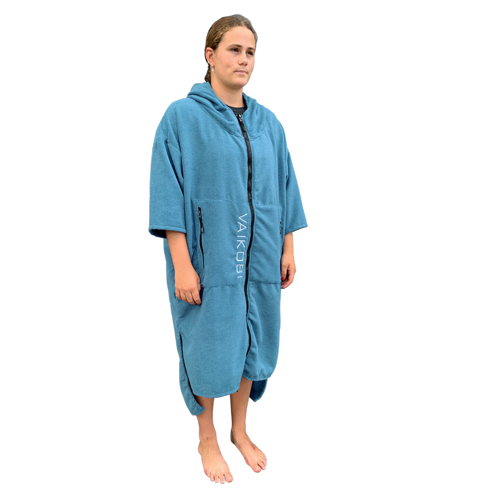 Full Zip Hooded Towel Ocean Blue LIMITED EDITION Vaikobi